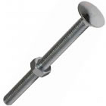 M6x130 Cup Square Hex Bolt & Nut - Zinc Plated