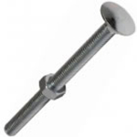 M16x130 Cup Square Hex Bolt & Nut - Zinc Plated