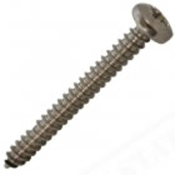 8 X 3/4Inch (4.2 X 19mm) Pozi Pan Head Self Tapping Screw - A2 Stainless Steel