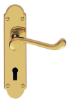 Carlisle Brass DL168 Oakley Lever On Backplate (Lock) - Polished Brass