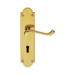 Carlisle Brass M68 Victorian Scroll Lever On Backplate (Lock) - Polished Brass