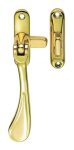 M73 Victorian Reversible Casement Fastnener - Polished Brass