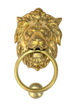 Anvil 33020 Polished Brass Lion Head Door Knocker