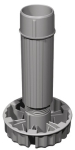 Adjustable Plinth Foot, Foot and Shaft Sections (Plastic)