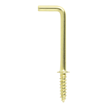 Square Cup/Screw Hooks - Electro Brass Square Cup/Screw Hooks - Electro Brass