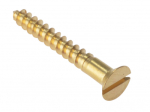 Slotted Countersunk Head Woodscrew - Brass
