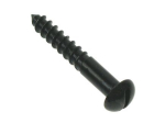 Black Japan Round Slotted Head Woodscrews