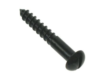 Black Japan Round Slotted Head Woodscrews Black Japan Round Slotted Head Woodscrews