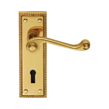 Carlisle Brass FG1/2 Range - Georgian Lever On Backplate - Polished Brass Carlisle Brass FG1/2 Range - Georgian Lever On Backplate - Polished Brass