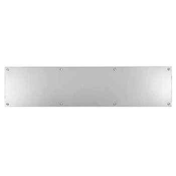 Satin Anodised Aluminium Finger Plate With Countersunk Holes Satin Anodised Aluminium Finger Plate With Countersunk Holes