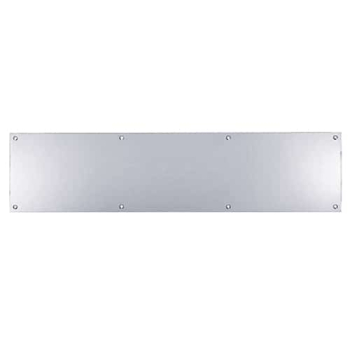Satin Stainless Steel Finger Plate With Countersunk Holes Satin Stainless Steel Finger Plate With Countersunk Holes