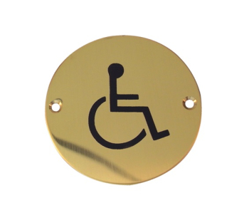 inchDisabledinch 75mm Round Sign inchDisabledinch 75mm Round Sign