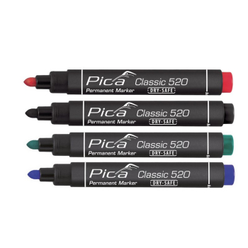 Pica Classic 520 Permanent Marker (1-4mm Round/Bullet Tip)
