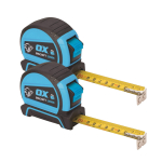 OX Pro Dual Auto Lock Tape Measure (Twin Pack)