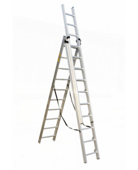 3 Section Aluminium Combination Ladders - 3x11 Rungs