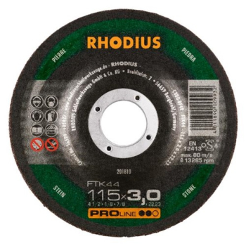 Rhodius FTK44 Natural Stone Cut Depressed Centre Disc