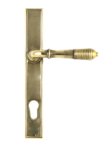 Anvil 33039 Aged Brass Reeded Slimline Lever Espag Lock Set