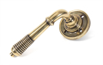 Anvil 33087 Aged Brass Reeded Lever On Rose Set