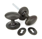 Anvil 33229 Beeswax Oval Mortice/Rim Knob Set