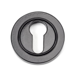 Anvil 45719 Black Round Euro Escutcheon (Plain)