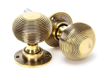 Anvil 83633H Aged Brass Heavy Beehive Mortice/Rim Knob Set