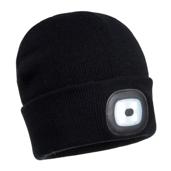 Beanie USB Rechargeable LED Head Light - Black Beanie USB Rechargeable LED Head Light - Black