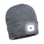 Beanie USB Rechargeable LED Head Light - Grey