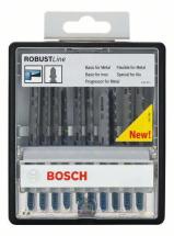 Bosch 2607010541 10 Piece Assorted Jigsaw Blades (For Metal) Set