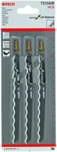 Bosch 2608635187 T313AW Jigsaw Blades For Soft Materials (3 Pack)