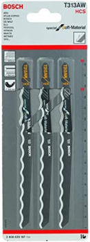 Bosch 2608635187 T313AW Jigsaw Blades For Soft Materials (3 Pack) Bosch 2608635187 T313AW Jigsaw Blades For Soft Materials (3 Pack)