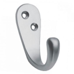 Victorian Single Robe Hook - Satin Chrome