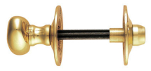 AA32 Oval Thumbturn With Coin Release On Rose - Polished Brass AA32 Oval Thumbturn With Coin Release On Rose - Polished Brass