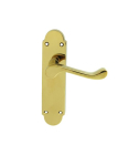 DL167 Oakley Lever On Backplate (Latch) - Polished Brass