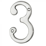 Face Fix Numeral (No.3) - Polished Chrome