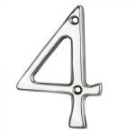 Face Fix Numeral (No.4) - Polished Chrome