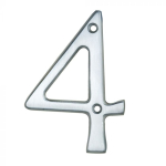 Satin Chrome Numeral Face Fix - Number 4