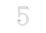 Face Fix Numeral (No.5) - Polished Chrome