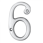 Polished Chrome Numeral Face Fix - Number 6/9
