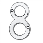 Face Fix Numeral (No.8) - Polished Chrome