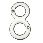 Satin Chrome Numeral Face Fix - Number 8