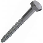 M6x100 Hex Head Coach Screw - Zinc Plated