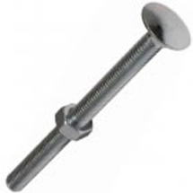 M20x130 Cup Square Hex Bolt & Nut - Zinc Plated