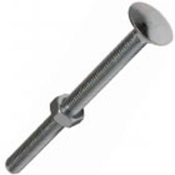 M8x220 Cup Square Hex Bolt & Nut - Zinc Plated M8x220 Cup Square Hex Bolt & Nut - Zinc Plated
