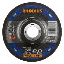 Rhodius FTK33 Metal Cut Depressed Centre Disc - 100 X 2 X 16mm