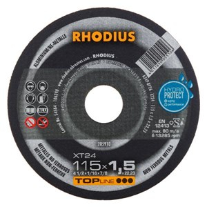 Rhodius XT24 Top 115 X 1.5 X 22.2mm Xtra-Thin Flat Disc Rhodius XT24 Top 115 X 1.5 X 22.2mm Xtra-Thin Flat Disc