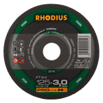 Rhodius FT44 Stone Cut Flat Disc - 125 X 3 X 22.23mm