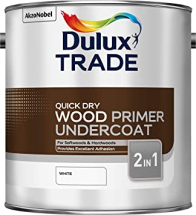 Dulux Trade Quick Dry Wood Primer Undercoat - White Dulux Trade Quick Dry Wood Primer Undercoat - White