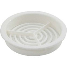 70mm Round Soffit Vent - White