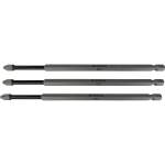 Faithfull Pozidrive Impact Screwdriver Bits PZ2 x 150mm - 3 Pack