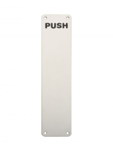 Bright Stainless Steel Finger Plate 'Push' - 350 X 75mm Bright Stainless Steel Finger Plate 'Push' - 350 X 75mm